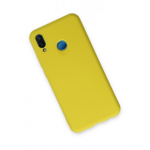 Newface Huawei P20 Lite Kılıf Nano içi Kadife Silikon - Sarı Newface Huawei P20 Lite Kılıf Nano içi Kadife Silikon - Sarı