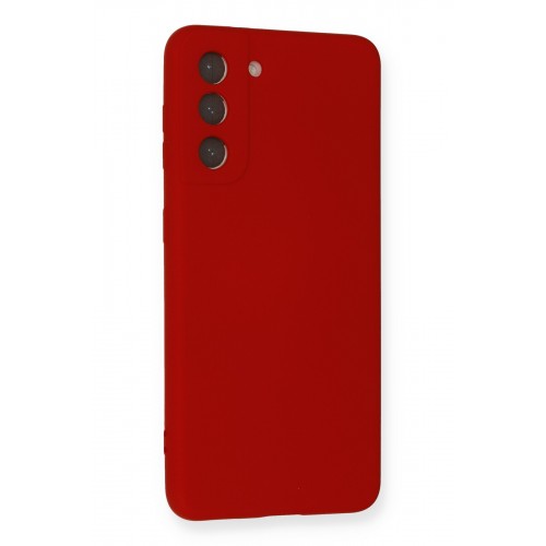 Newface Samsung Galaxy S21 Kılıf Nano içi Kadife Silikon - Kırmızı Newface Samsung Galaxy S21 Kılıf Nano içi Kadife Silikon - Kırmızı