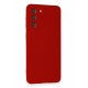 Newface Samsung Galaxy S21 Kılıf Nano içi Kadife Silikon - Kırmızı Newface Samsung Galaxy S21 Kılıf Nano içi Kadife Silikon - Kırmızı
