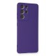 Newface Samsung Galaxy S21 Ultra Kılıf Nano içi Kadife Silikon - Mor Newface Samsung Galaxy S21 Ultra Kılıf Nano içi Kadife Silikon - Mor