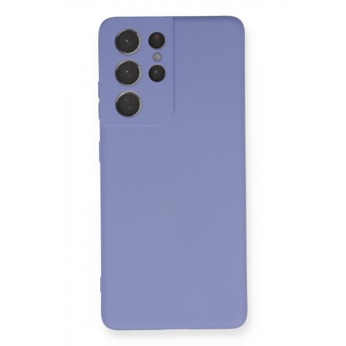 Newface Samsung Galaxy S21 Ultra Kılıf Nano içi Kadife Silikon - Lila Newface Samsung Galaxy S21 Ultra Kılıf Nano içi Kadife Silikon - Lila