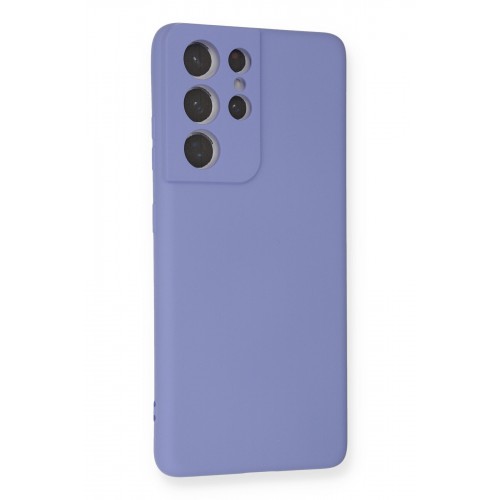 Newface Samsung Galaxy S21 Ultra Kılıf Nano içi Kadife Silikon - Lila Newface Samsung Galaxy S21 Ultra Kılıf Nano içi Kadife Silikon - Lila