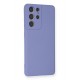 Newface Samsung Galaxy S21 Ultra Kılıf Nano içi Kadife Silikon - Lila Newface Samsung Galaxy S21 Ultra Kılıf Nano içi Kadife Silikon - Lila