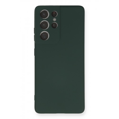 Newface Samsung Galaxy S21 Ultra Kılıf Nano içi Kadife Silikon - Koyu Yeşil Newface Samsung Galaxy S21 Ultra Kılıf Nano içi Kadife Silikon - Koyu Yeşil