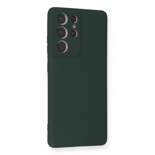Newface Samsung Galaxy S21 Ultra Kılıf Nano içi Kadife Silikon - Koyu Yeşil Newface Samsung Galaxy S21 Ultra Kılıf Nano içi Kadife Silikon - Koyu Yeşil