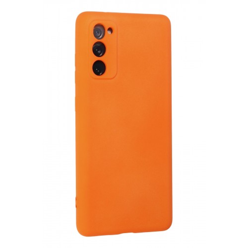 Newface Samsung Galaxy S20 FE Kılıf Nano içi Kadife Silikon - Turuncu Newface Samsung Galaxy S20 FE Kılıf Nano içi Kadife Silikon - Turuncu