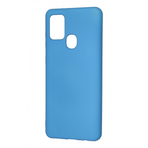 Newface Samsung Galaxy A21S Kılıf Nano içi Kadife Silikon - Mavi Newface Samsung Galaxy A21S Kılıf Nano içi Kadife Silikon - Mavi