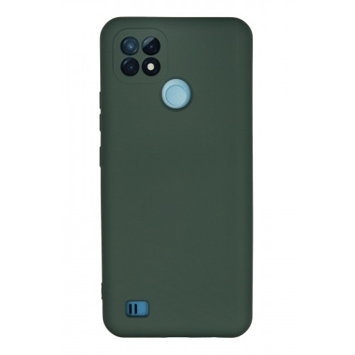Newface Realme C21 Kılıf Nano içi Kadife Silikon - Koyu Yeşil Newface Realme C21 Kılıf Nano içi Kadife Silikon - Koyu Yeşil