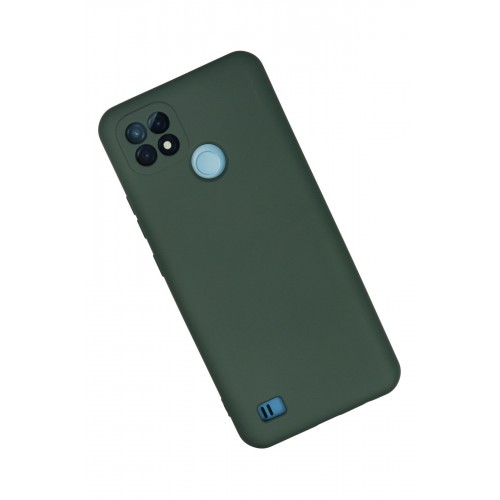 Newface Realme C21 Kılıf Nano içi Kadife Silikon - Koyu Yeşil Newface Realme C21 Kılıf Nano içi Kadife Silikon - Koyu Yeşil
