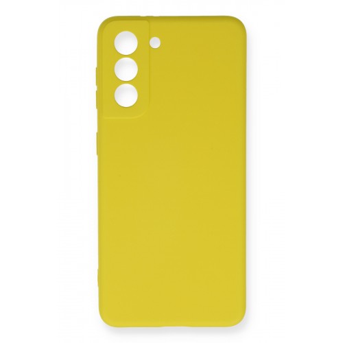 Newface Samsung Galaxy S21 FE Kılıf Nano içi Kadife Silikon - Sarı Newface Samsung Galaxy S21 FE Kılıf Nano içi Kadife Silikon - Sarı