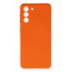 Newface Samsung Galaxy S21 FE Kılıf Nano içi Kadife Silikon - Turuncu Newface Samsung Galaxy S21 FE Kılıf Nano içi Kadife Silikon - Turuncu