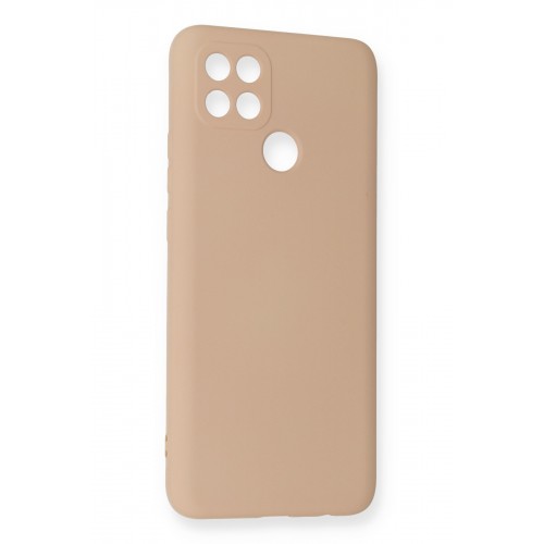 Newface Oppo A15S Kılıf Nano içi Kadife Silikon - Pudra Newface Oppo A15S Kılıf Nano içi Kadife Silikon - Pudra