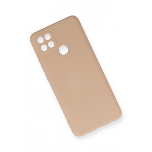 Newface Oppo A15S Kılıf Nano içi Kadife Silikon - Pudra Newface Oppo A15S Kılıf Nano içi Kadife Silikon - Pudra
