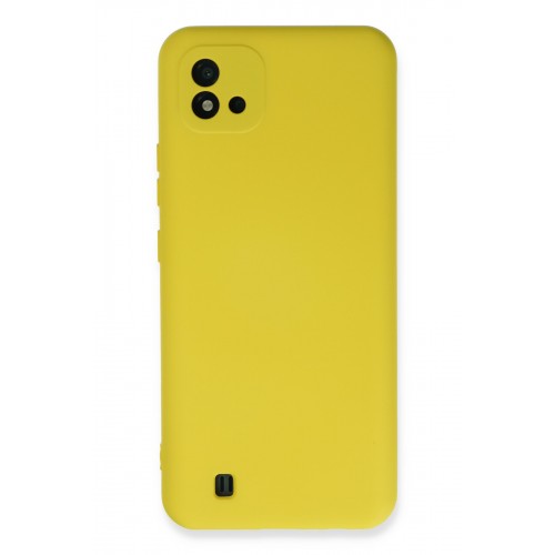 Newface Realme C11 2021 Kılıf Nano içi Kadife Silikon - Sarı Newface Realme C11 2021 Kılıf Nano içi Kadife Silikon - Sarı