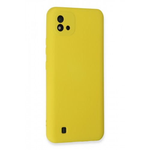Newface Realme C11 2021 Kılıf Nano içi Kadife Silikon - Sarı Newface Realme C11 2021 Kılıf Nano içi Kadife Silikon - Sarı