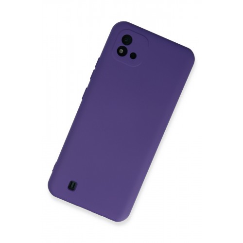 Newface Realme C11 2021 Kılıf Nano içi Kadife Silikon - Mor Newface Realme C11 2021 Kılıf Nano içi Kadife Silikon - Mor