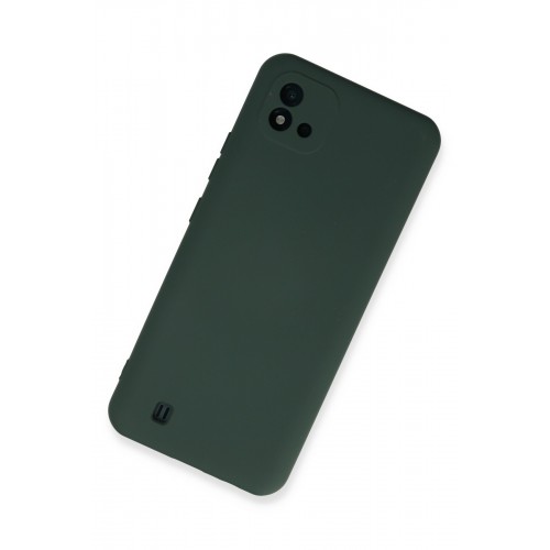 Newface Realme C11 2021 Kılıf Nano içi Kadife Silikon - Koyu Yeşil Newface Realme C11 2021 Kılıf Nano içi Kadife Silikon - Koyu Yeşil
