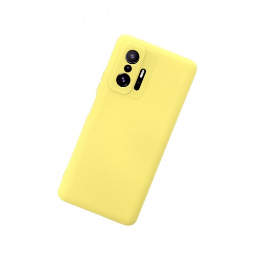 Newface Xiaomi Mi 11T Kılıf Nano içi Kadife Silikon - Sarı Newface Xiaomi Mi 11T Kılıf Nano içi Kadife Silikon - Sarı