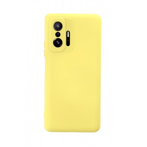 Newface Xiaomi Mi 11T Pro Kılıf Nano içi Kadife Silikon - Sarı Newface Xiaomi Mi 11T Pro Kılıf Nano içi Kadife Silikon - Sarı