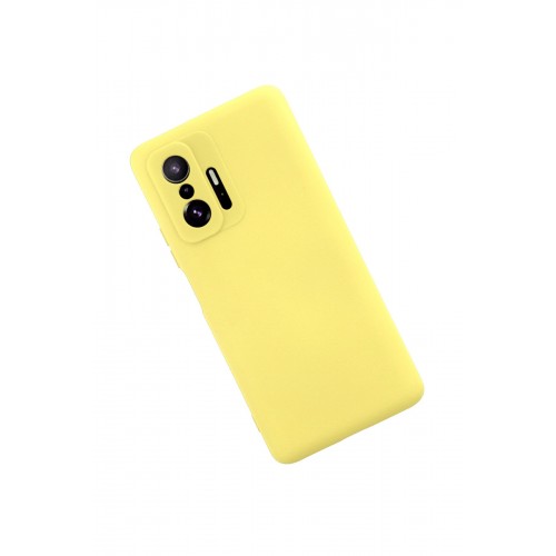 Newface Xiaomi Mi 11T Pro Kılıf Nano içi Kadife Silikon - Sarı Newface Xiaomi Mi 11T Pro Kılıf Nano içi Kadife Silikon - Sarı
