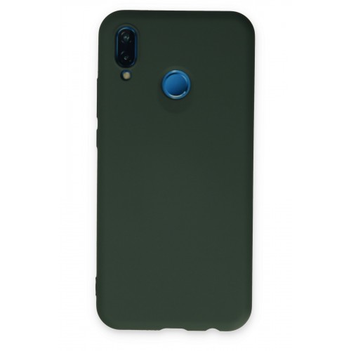 Newface Huawei P20 Lite Kılıf Nano içi Kadife Silikon - Koyu Yeşil Newface Huawei P20 Lite Kılıf Nano içi Kadife Silikon - Koyu Yeşil
