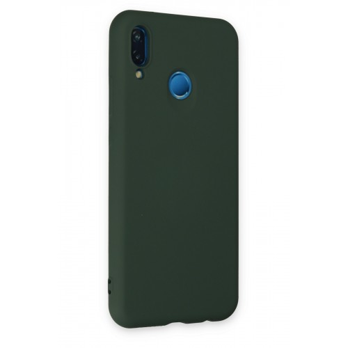 Newface Huawei P20 Lite Kılıf Nano içi Kadife Silikon - Koyu Yeşil Newface Huawei P20 Lite Kılıf Nano içi Kadife Silikon - Koyu Yeşil