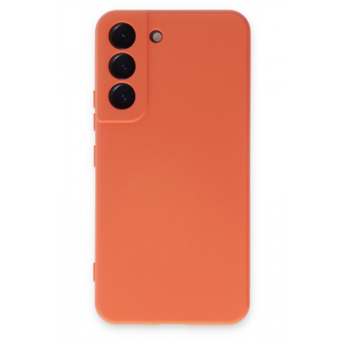 Newface Samsung Galaxy S22 Kılıf Nano içi Kadife Silikon - Turuncu Newface Samsung Galaxy S22 Kılıf Nano içi Kadife Silikon - Turuncu