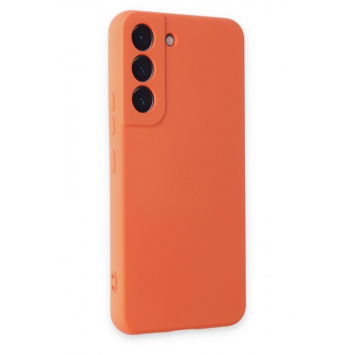 Newface Samsung Galaxy S22 Kılıf Nano içi Kadife Silikon - Turuncu Newface Samsung Galaxy S22 Kılıf Nano içi Kadife Silikon - Turuncu