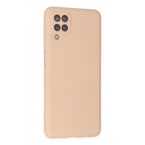 Newface Samsung Galaxy M12 Kılıf Nano içi Kadife Silikon - Pudra Newface Samsung Galaxy M12 Kılıf Nano içi Kadife Silikon - Pudra
