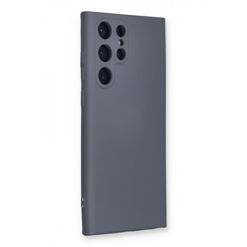 Newface Samsung Galaxy S22 Ultra Kılıf Nano içi Kadife Silikon - Gri Newface Samsung Galaxy S22 Ultra Kılıf Nano içi Kadife Silikon - Gri