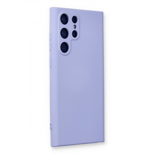 Newface Samsung Galaxy S22 Ultra Kılıf Nano içi Kadife Silikon - Lila Newface Samsung Galaxy S22 Ultra Kılıf Nano içi Kadife Silikon - Lila