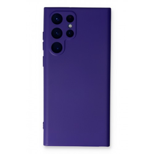 Newface Samsung Galaxy S22 Ultra Kılıf Nano içi Kadife Silikon - Mor Newface Samsung Galaxy S22 Ultra Kılıf Nano içi Kadife Silikon - Mor