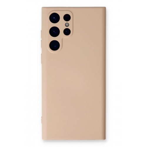 Newface Samsung Galaxy S22 Ultra Kılıf Nano içi Kadife Silikon - Pudra Newface Samsung Galaxy S22 Ultra Kılıf Nano içi Kadife Silikon - Pudra
