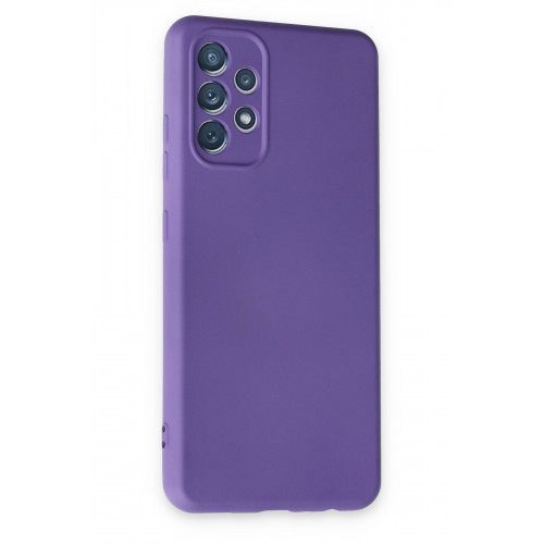 Newface Samsung Galaxy A13 4G Kılıf Nano içi Kadife Silikon - Mor Newface Samsung Galaxy A13 4G Kılıf Nano içi Kadife Silikon - Mor