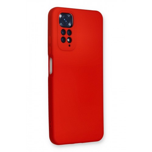 Newface Xiaomi Redmi Note 11 Kılıf Nano içi Kadife Silikon - Kırmızı Newface Xiaomi Redmi Note 11 Kılıf Nano içi Kadife Silikon - Kırmızı