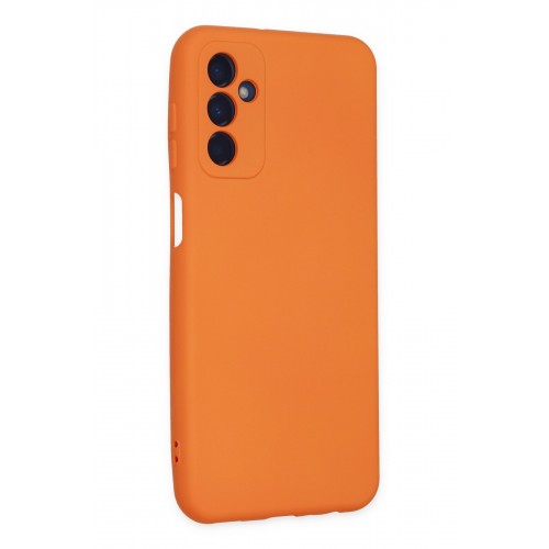 Newface Samsung Galaxy M23 Kılıf Nano içi Kadife Silikon - Turuncu Newface Samsung Galaxy M23 Kılıf Nano içi Kadife Silikon - Turuncu
