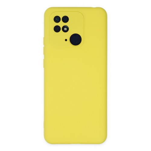 Newface Xiaomi Redmi 10C Kılıf Nano içi Kadife Silikon - Sarı Newface Xiaomi Redmi 10C Kılıf Nano içi Kadife Silikon - Sarı