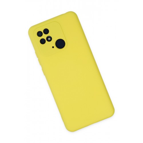 Newface Xiaomi Redmi 10C Kılıf Nano içi Kadife Silikon - Sarı Newface Xiaomi Redmi 10C Kılıf Nano içi Kadife Silikon - Sarı