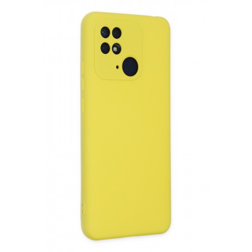Newface Xiaomi Redmi 10C Kılıf Nano içi Kadife Silikon - Sarı Newface Xiaomi Redmi 10C Kılıf Nano içi Kadife Silikon - Sarı