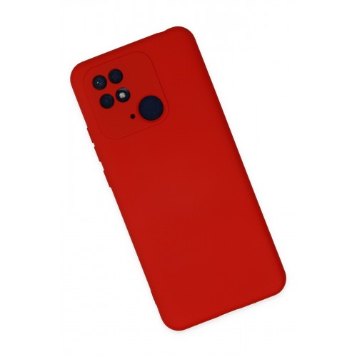 Newface Xiaomi Redmi 10C Kılıf Nano içi Kadife Silikon - Kırmızı Newface Xiaomi Redmi 10C Kılıf Nano içi Kadife Silikon - Kırmızı