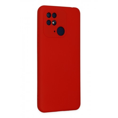 Newface Xiaomi Redmi 10C Kılıf Nano içi Kadife Silikon - Kırmızı Newface Xiaomi Redmi 10C Kılıf Nano içi Kadife Silikon - Kırmızı