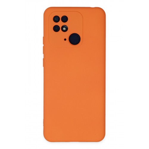 Newface Xiaomi Redmi 10C Kılıf Nano içi Kadife Silikon - Turuncu Newface Xiaomi Redmi 10C Kılıf Nano içi Kadife Silikon - Turuncu