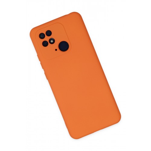 Newface Xiaomi Redmi 10C Kılıf Nano içi Kadife Silikon - Turuncu Newface Xiaomi Redmi 10C Kılıf Nano içi Kadife Silikon - Turuncu