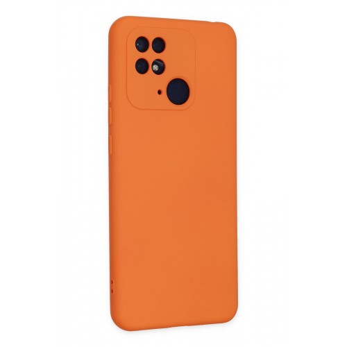 Newface Xiaomi Redmi 10C Kılıf Nano içi Kadife Silikon - Turuncu Newface Xiaomi Redmi 10C Kılıf Nano içi Kadife Silikon - Turuncu