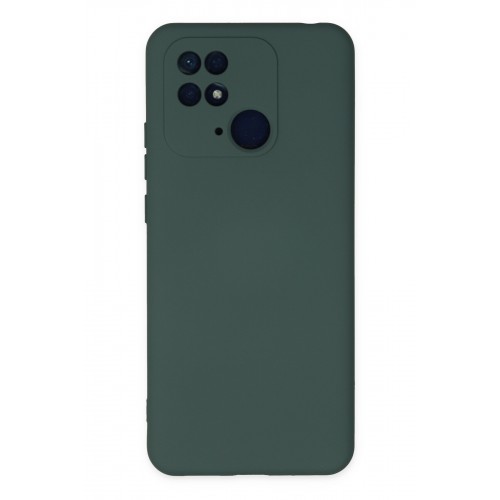 Newface Xiaomi Redmi 10C Kılıf Nano içi Kadife Silikon - Koyu Yeşil Newface Xiaomi Redmi 10C Kılıf Nano içi Kadife Silikon - Koyu Yeşil