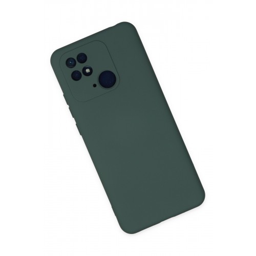 Newface Xiaomi Redmi 10C Kılıf Nano içi Kadife Silikon - Koyu Yeşil Newface Xiaomi Redmi 10C Kılıf Nano içi Kadife Silikon - Koyu Yeşil