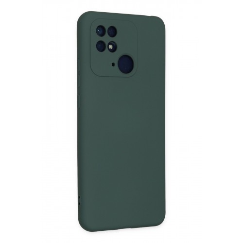 Newface Xiaomi Redmi 10C Kılıf Nano içi Kadife Silikon - Koyu Yeşil Newface Xiaomi Redmi 10C Kılıf Nano içi Kadife Silikon - Koyu Yeşil