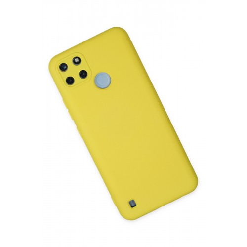 Newface Realme C25Y Kılıf Nano içi Kadife Silikon - Sarı Newface Realme C25Y Kılıf Nano içi Kadife Silikon - Sarı