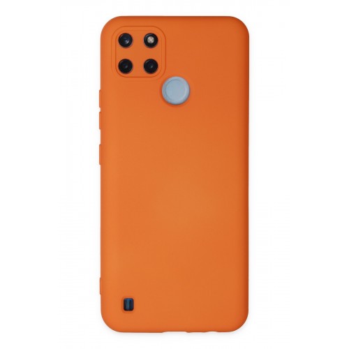 Newface Realme C25Y Kılıf Nano içi Kadife Silikon - Turuncu Newface Realme C25Y Kılıf Nano içi Kadife Silikon - Turuncu