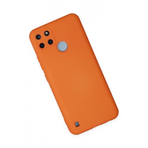 Newface Realme C25Y Kılıf Nano içi Kadife Silikon - Turuncu Newface Realme C25Y Kılıf Nano içi Kadife Silikon - Turuncu